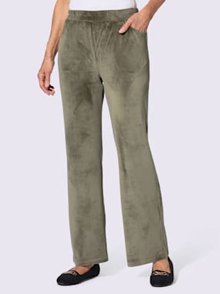 Pantalon en velours ras ceinture élastique confortable (Image 2)