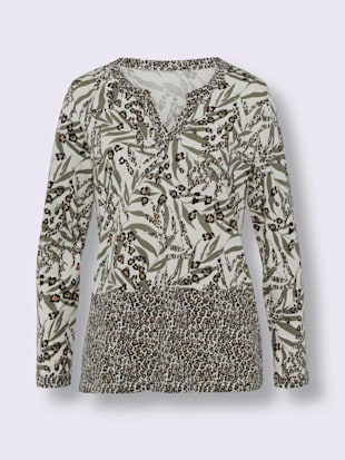 T-shirt à manches longues mélange de motifs tendance (Image 4)