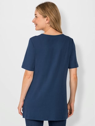 T-shirt long coupe en a affinante