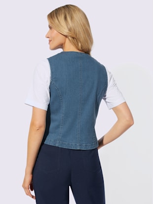 Gilet en jean forme courte tendance