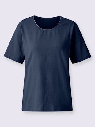 T-shirt simple avec effet brillant sur encolure