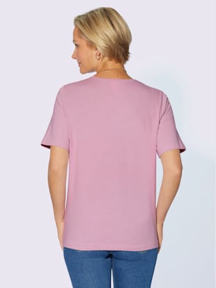T-shirt simple avec effet brillant sur encolure