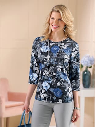 T-shirt à manches 3/4 imprimé floral