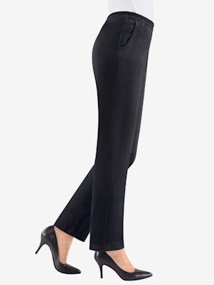 Pantalon femme en velours ceinture élastique poches latérales