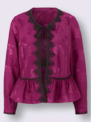 Veste chemisier motif jacquard original