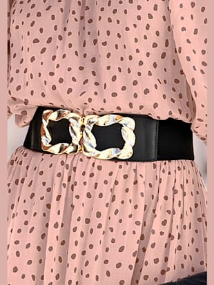 Élégante ceinture avec boucle couleur or à crochets