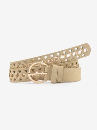 Ceinture hanches découpes tendance et détails dorés