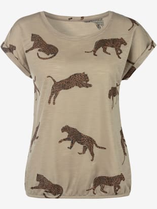 T-shirt à manches courtes t-shirt lascana imprimé léopard
