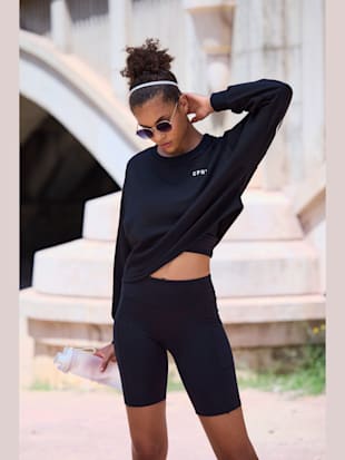 Sweatshirt raccourci avec mancherons (Image 1)