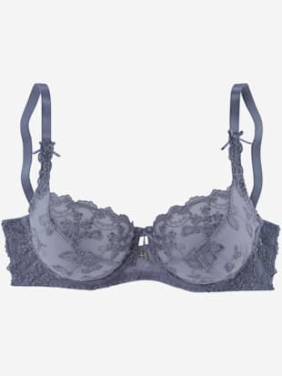 Soutien-gorge à armatures (sans garnissage) en dentelle brodée transparente