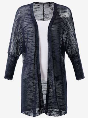 Veste en tricot forme ouverte et longue tendance