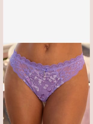 String séduisant en dentelle brodée élégante et empiècements latéraux en dentelle jacquard (Image 1)