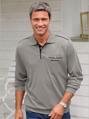 Sweat-shirt homme col polo boutonné