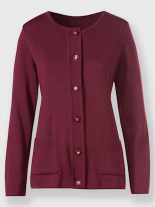 Veste en tricot 50% laine vierge (mérinos)