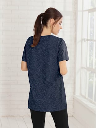 T-shirt femme long avec imprimés pois