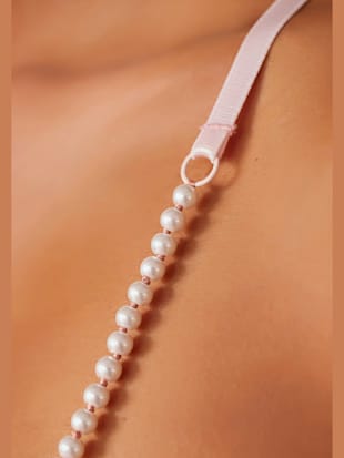 Soutien-gorge push-up extravagant avec bretelles en perles