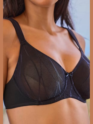 Soutien-gorge minimiseur féminin (sans garnissage) avec armatures et larges bretelles légèrement doublées