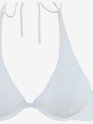Haut de maillot de bain à armatures matière structurée tendance à rayures (Image 3)