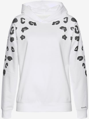 Sweatshirt à capuche imprimé léopard