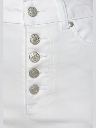 Short en jean taille haute avec patte de boutonnage tendance devant