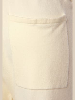 Pantalon en tricot avec bords-côtes larges