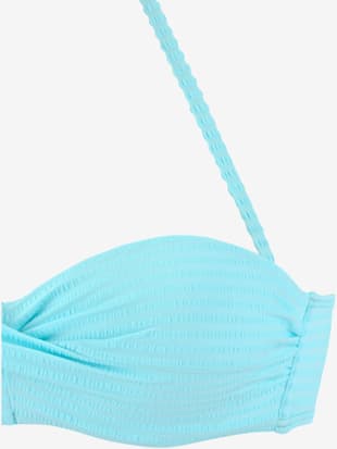 Maillot de bain bandeau à armatures matière structurée tendance