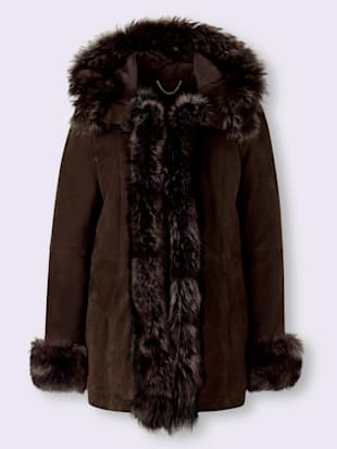 Veste en peau d'agneau cuir velours de chèvre