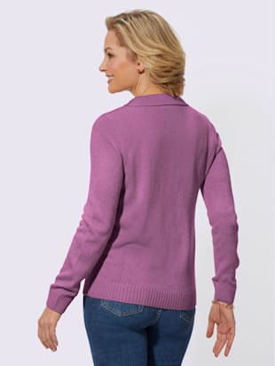 Pull motif tricoté affinant