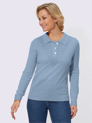 Pull motif tricoté affinant