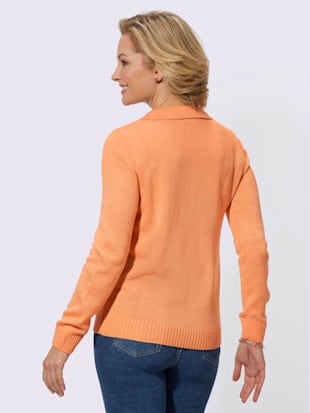 Pull motif tricoté affinant