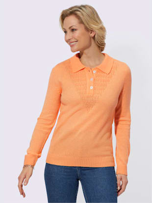 Pull motif tricoté affinant