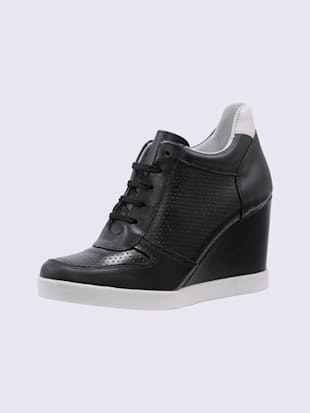 Baskets compensées cuir nappa de vache