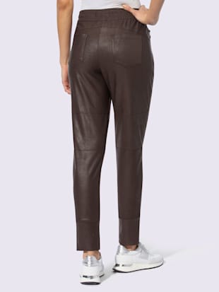 Pantalon en imitation cuir style jogging tendance