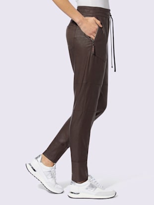 Pantalon en imitation cuir style jogging tendance