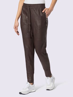 Pantalon en imitation cuir style jogging tendance