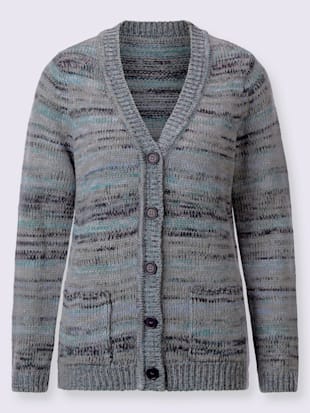 Veste en tricot fils chinés