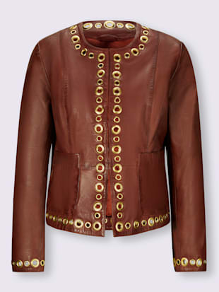 Veste en cuir cuir agneau nappa