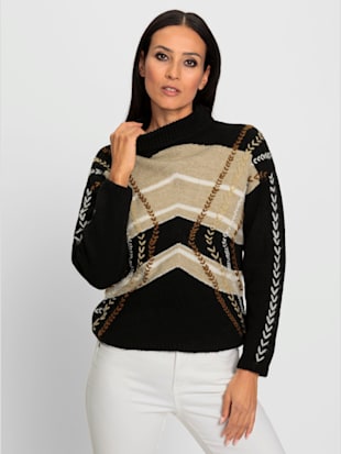 Pull motif tricoté avantageux