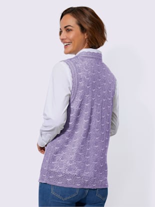 Gilet en tricot aspect chiné à deux couleurs (Image 3)