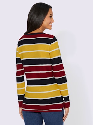 Pull à rayures 50% coton