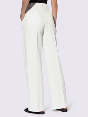 Pantalon tailleur coupe droite aux jambes