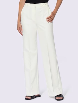 Pantalon tailleur coupe droite aux jambes