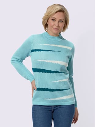 Pull tricot jacquard devant