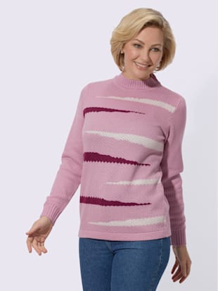 Pull tricot jacquard devant