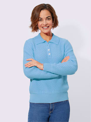 Pull polo jolie structure tricot