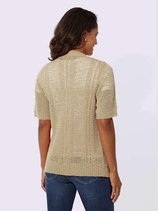 Veste en tricot ajouré bouclé structuré pour l'été (Image 2)