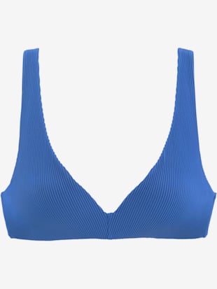 Haut de bikini triangle tissu structuré tendance