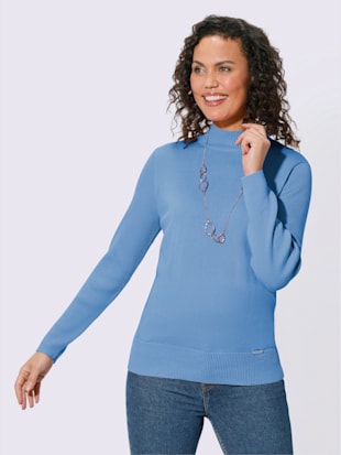 Pull col montant 50% coton