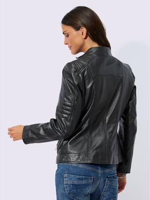 Veste en cuir pur cuir d'agneau nappa