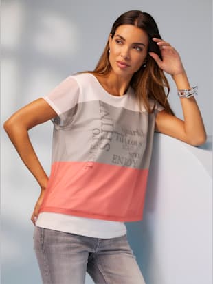 T-shirt imprimé aspect 2 en 1 tendance (Image 1)